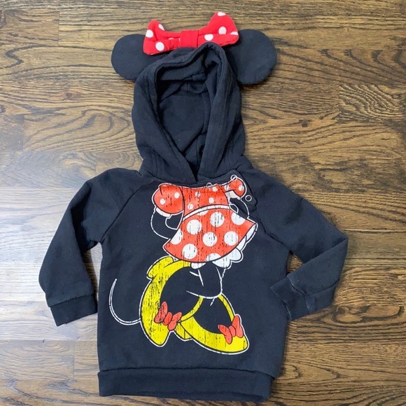 Disney Parks Minnie Mouse hoodie sweatshirt size 18 months